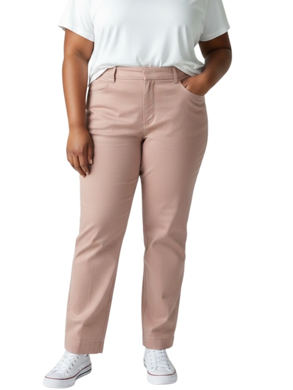 Reitman's The Curvy Super High Rise Cropped Pants Pink